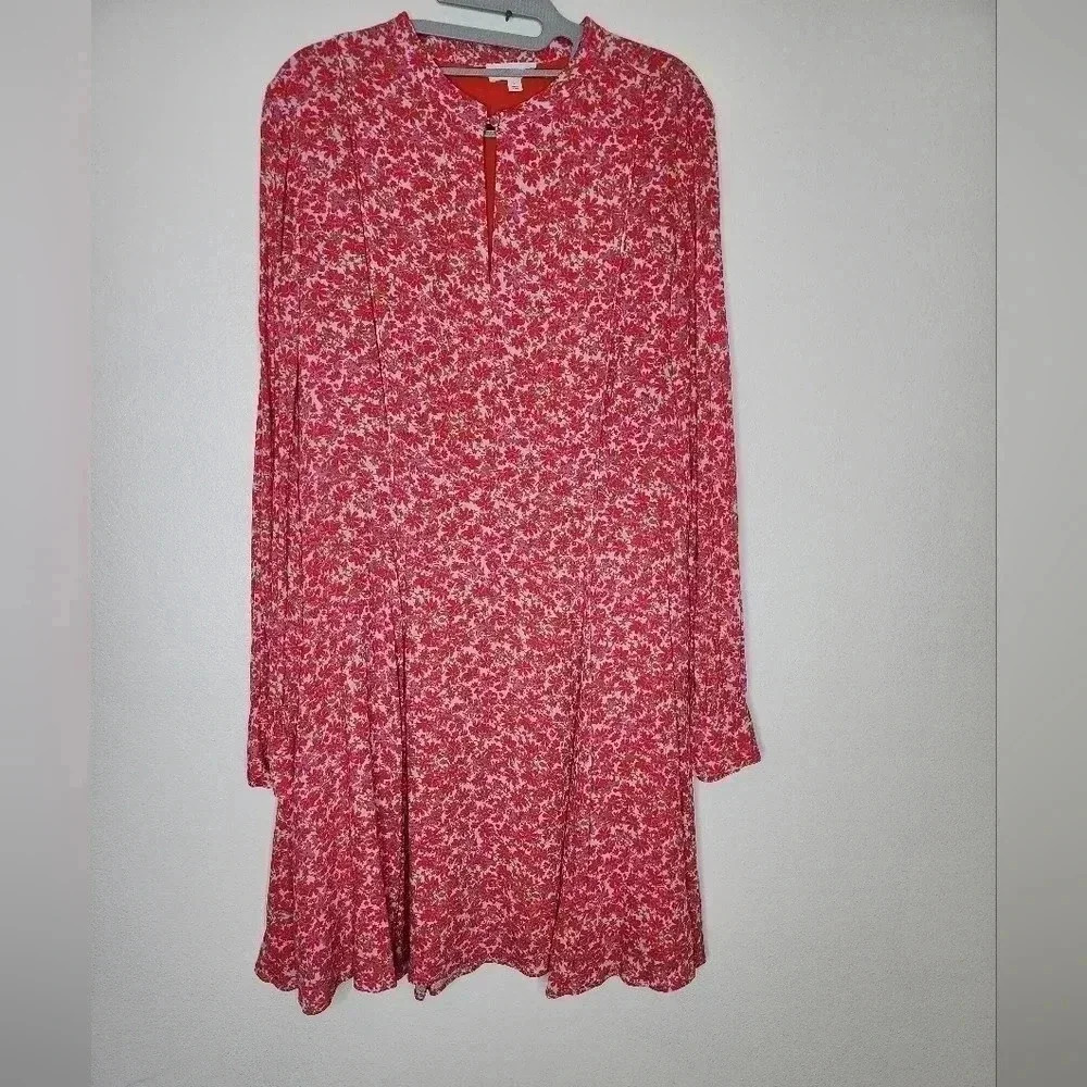 A loves a floral cherry print dress size L rayon - Picture 5 of 15